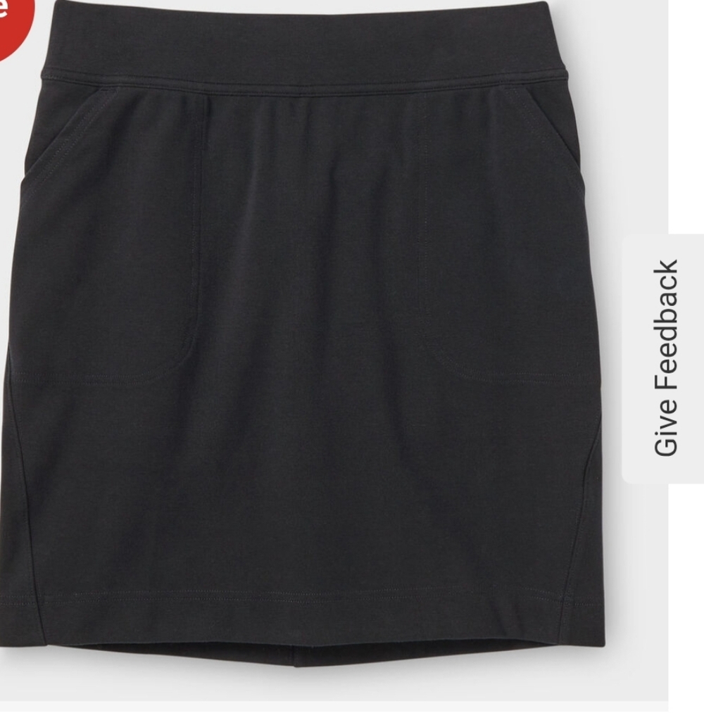 Duluth Trading Co. Women's Size XS NoGA Naturale Cotton Black Skort Skirt! NWOT